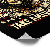 Retro Trump 2025 US-Flagge bringt Amerika zurück Poster (Ecke)