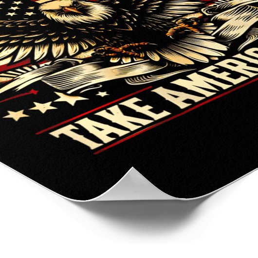 Retro Trump 2025 US-Flagge bringt Amerika zurück Poster (Ecke)