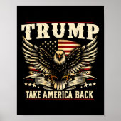 Retro Trump 2025 US-Flagge bringt Amerika zurück Poster (Vorne)