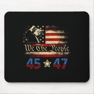 Retro Trump 45 47 Presidential Election Gewinner i Mousepad