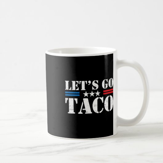 Retro Trump bleibt immer hinter Taco Funn zurück Kaffeetasse (Rechts)