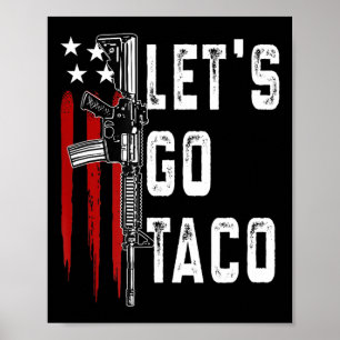 Retro Trump bleibt immer hinter Taco Funn zurück Poster