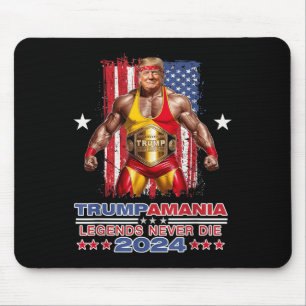 Retro Trump Funny Wrestling Meme Trumpamania 2024 Mousepad