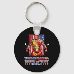 Retro Trump Funny Wrestling Meme Trumpamania 2024 Schlüsselanhänger