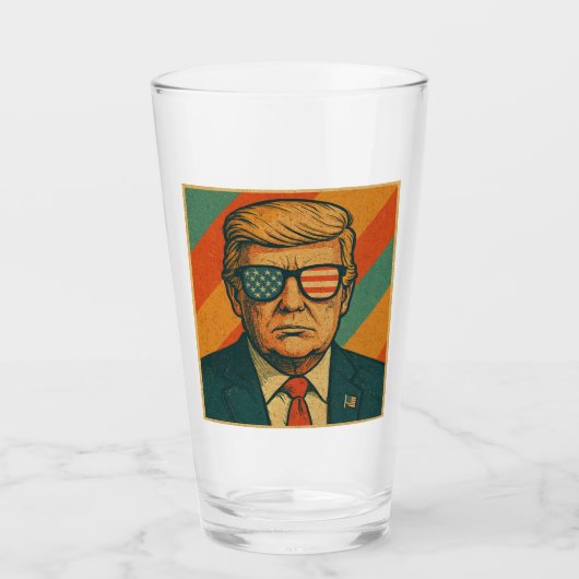 Retro Trump Glas (Vorderseite)