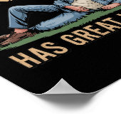 Retro Trump Has Great Jeans Funny Meme Poster (Ecke)