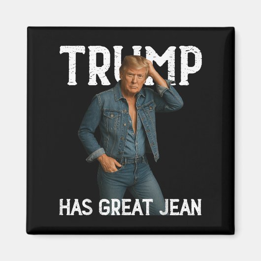 Retro Trump hat große Jeans Meme Magnet (Vorne)