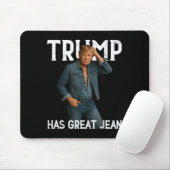 Retro Trump hat große Jeans Meme Mousepad (Mit Mouse)
