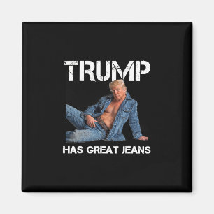 Retro Trump Hat Große Jeans Meme Vintage Magnet
