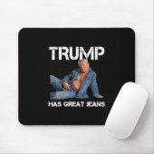 Retro Trump Hat Große Jeans Meme Vintage Mousepad (Mit Mouse)