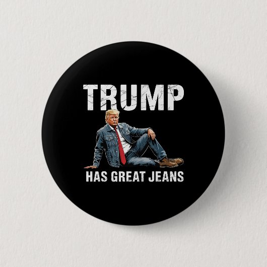 Retro Trump hat tolle Jeans Meme 1  Button (Vorderseite)