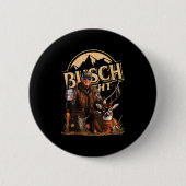Retro Trump Hunting Deer Funny Beer Drinking Hunti Button (Vorderseite)