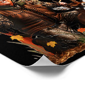 Retro Trump Hunting Deer Funny Beer Drinking Hunti Poster (Ecke)