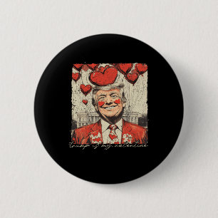 Retro Trump ist der Valentinstag Trumps Button