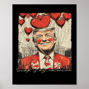 Retro Trump ist der Valentinstag Trumps Poster