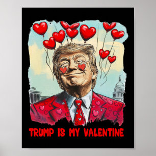 Retro Trump ist mein Valentinstag Trump Valentinst Poster