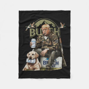 Retro Trump Jagd auf Hirsch Funny Beer Drink Bier Fleecedecke