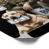 Retro Trump Jagd auf Hirsch Funny Beer Drink Bier Poster (Ecke)