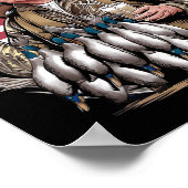 Retro Trump Jagd Duck Hallo Jagd Saison uns F Poster (Ecke)