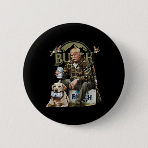 Retro Trump Jagd Hirsch Funny Drink Beer Hunti Button