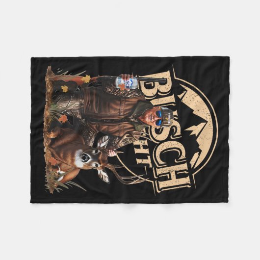 Retro Trump Jagd Hirsch Funny Drink Beer Hunti Fleecedecke (Vorderseite (Horizontal))