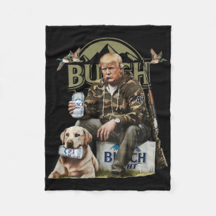 Retro Trump Jagd Hirsch Funny Drink Beer Hunti Fleecedecke