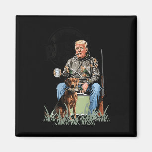 Retro Trump Jagd Hirsch Funny Drink Beer Hunti Magnet