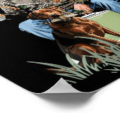 Retro Trump Jagd Hirsch Funny Drink Beer Hunti Poster (Ecke)