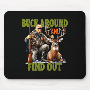 Retro Trump Jagdhirsch Tarndruck Lustig um den Boc Mousepad