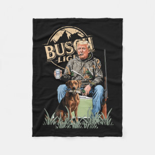 Retro Trump jagen Hirsch Funny Beer Drink Hunti Fleecedecke