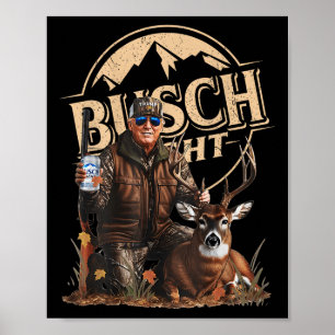 Retro Trump jagt Hirschbraun trinken Poster