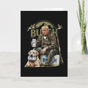 Retro Trump jagt Hirsche lustiges Biertrinken Bier Karte