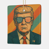 Retro Trump Keramikornament (Links)