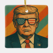 Retro Trump Keramikornament (Vorderseite)