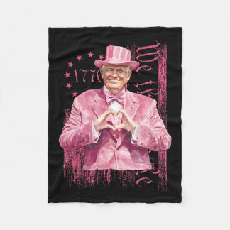 Retro Trump rosa 45 47 USA 1776 Flag Wir Menschen Fleecedecke