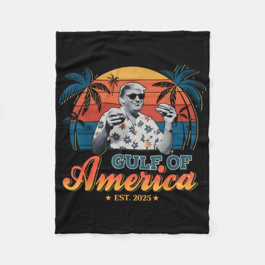 Retro Trump Shirt Golf of US America Est 2025 Fleecedecke (Vorderseite)