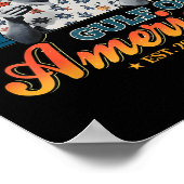 Retro Trump Shirt Golf of US America Est 2025 Poster (Ecke)