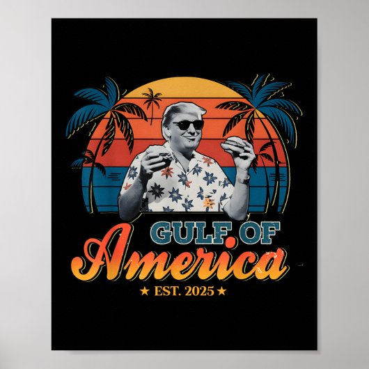 Retro Trump Shirt Golf of US America Est 2025 Poster (Vorne)