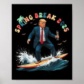 Retro Trump Spring Beach Party Break 2025 Summer V Poster (Vorne)