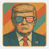 Retro Trump Sticker (Vorderseite)
