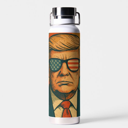 Retro Trump Trinkflasche (Rückseite)