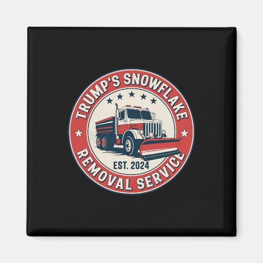 Retro Trumps Snowflake Removal Service Funny Trum Magnet (Vorne)