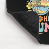 Retro-Tschüss-Kantine-Hallo-Sommerstrand der Fraue Mousepad (Ecke)
