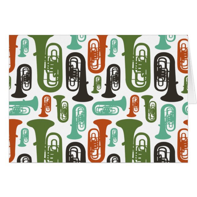 Retro Tuba Patttern (Vorderseite (Horizontal))