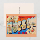 Retro Tucson Arizona Postcard Postkarte (Vorne/Hinten)