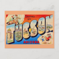 Retro-Tucson-Arizona-Postkarte