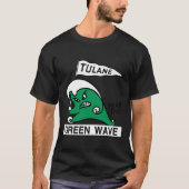 Retro Tulane fürchtet die grüne Welle T-Shirt (Vorderseite)