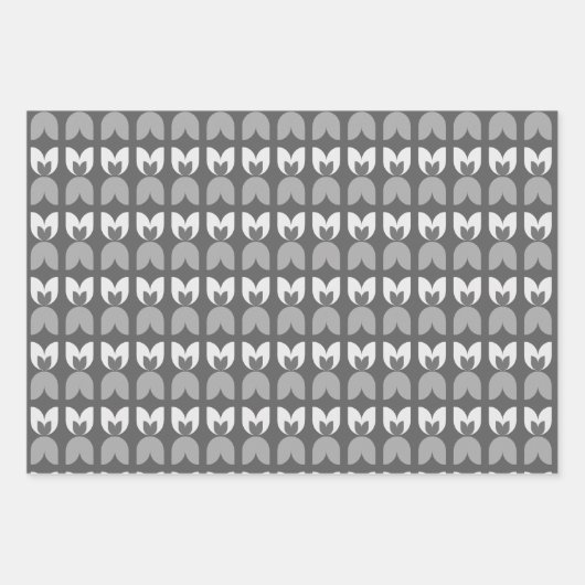 Retro Tulip Fall Colors Geschenkpapier Set (Vorderseite 3)