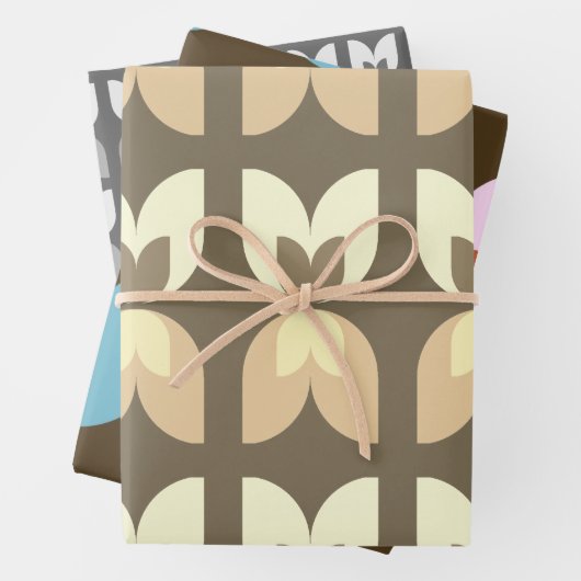 Retro Tulip Fall Colors Geschenkpapier Set (Beispiel)