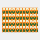 Retro Tulip Wrapping Geschenkpapier Set (Vorderseite)